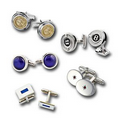 Cuff Links - Sterling With Enamel
